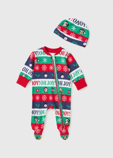 Disney Baby Multicolour Character Sleepsuit & Hat Set (Newborn-18mths)