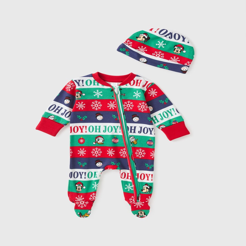 Disney Baby Multicolour Character Sleepsuit & Hat Set (Newborn-18mths)