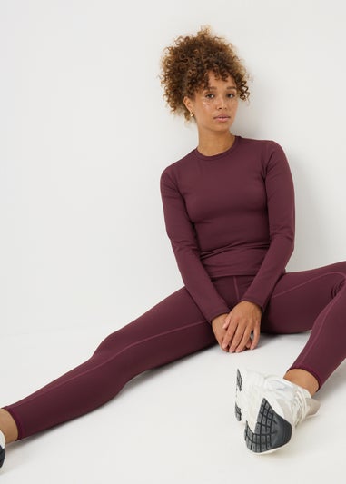 Souluxe Burgundy Gym Leggings