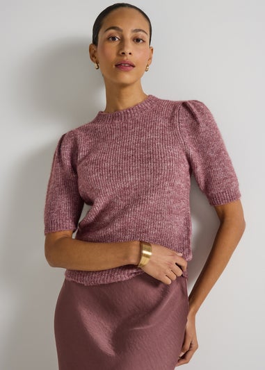 Et Vous Mauve Fluffy Knit Jumper