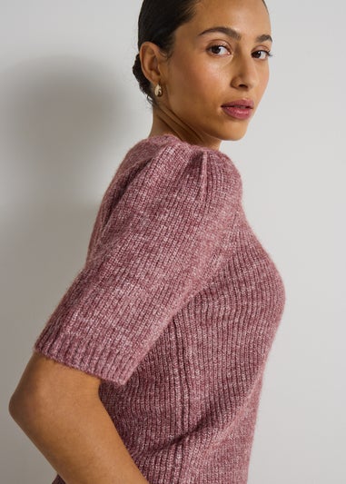 Et Vous Mauve Fluffy Knit Jumper