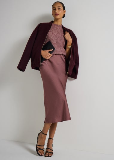 Et Vous Mauve Fluffy Knit Jumper