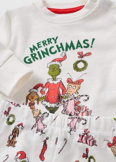 Baby Cream Grinch Pyjama Set (Newborn-18mths)