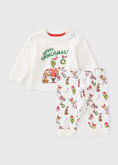 Baby Cream Grinch Pyjama Set (Newborn-18mths)