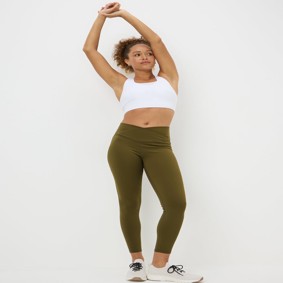 Souluxe Khaki Wrap Waist Leggings