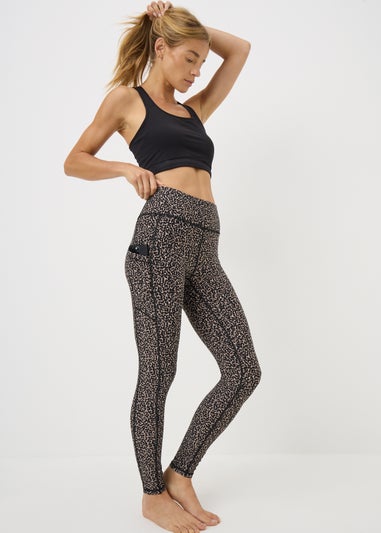 Souluxe Brown Animal Print Leggings
