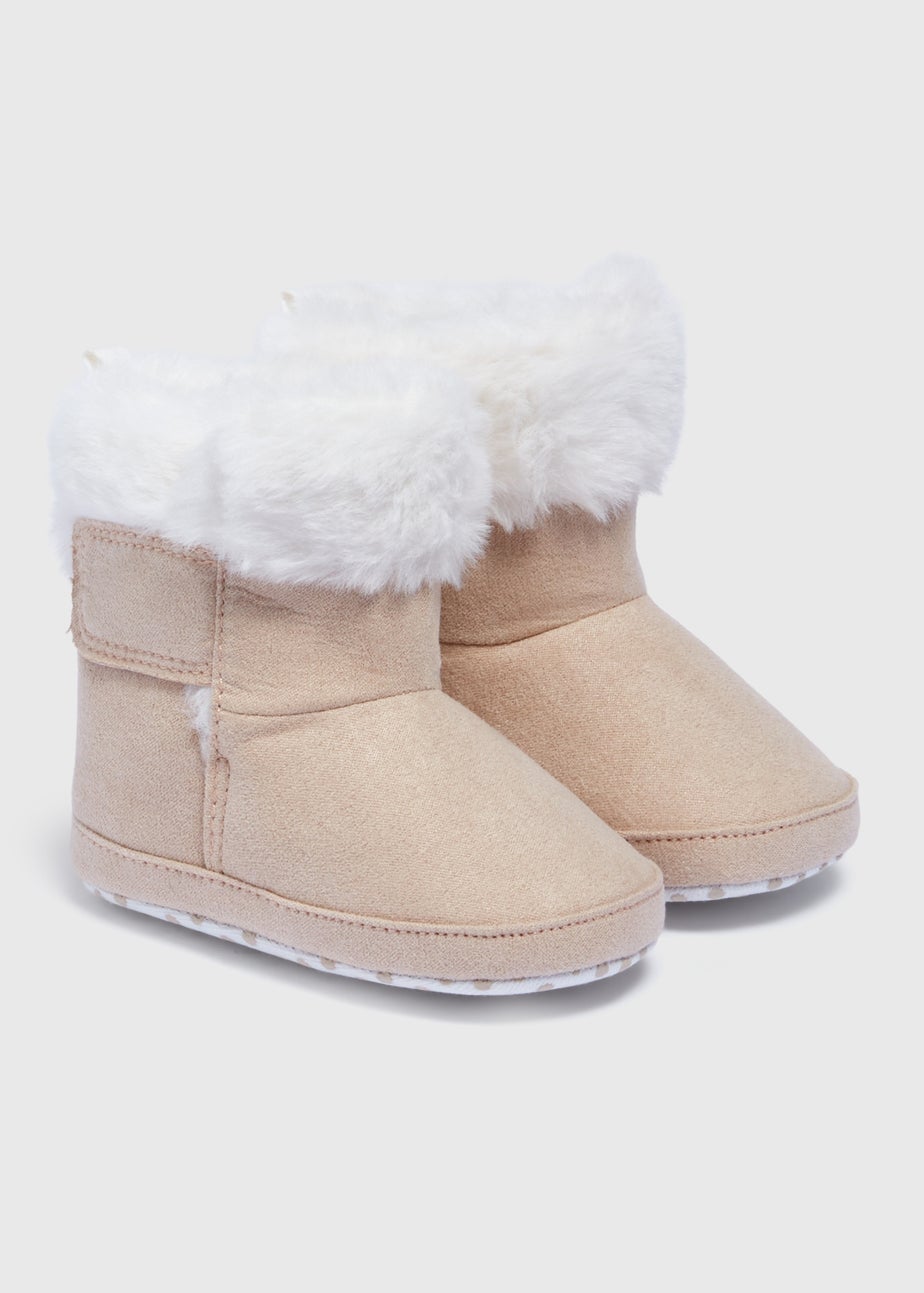 Baby Beige Fur Snug Boots (Newborn-18mths)