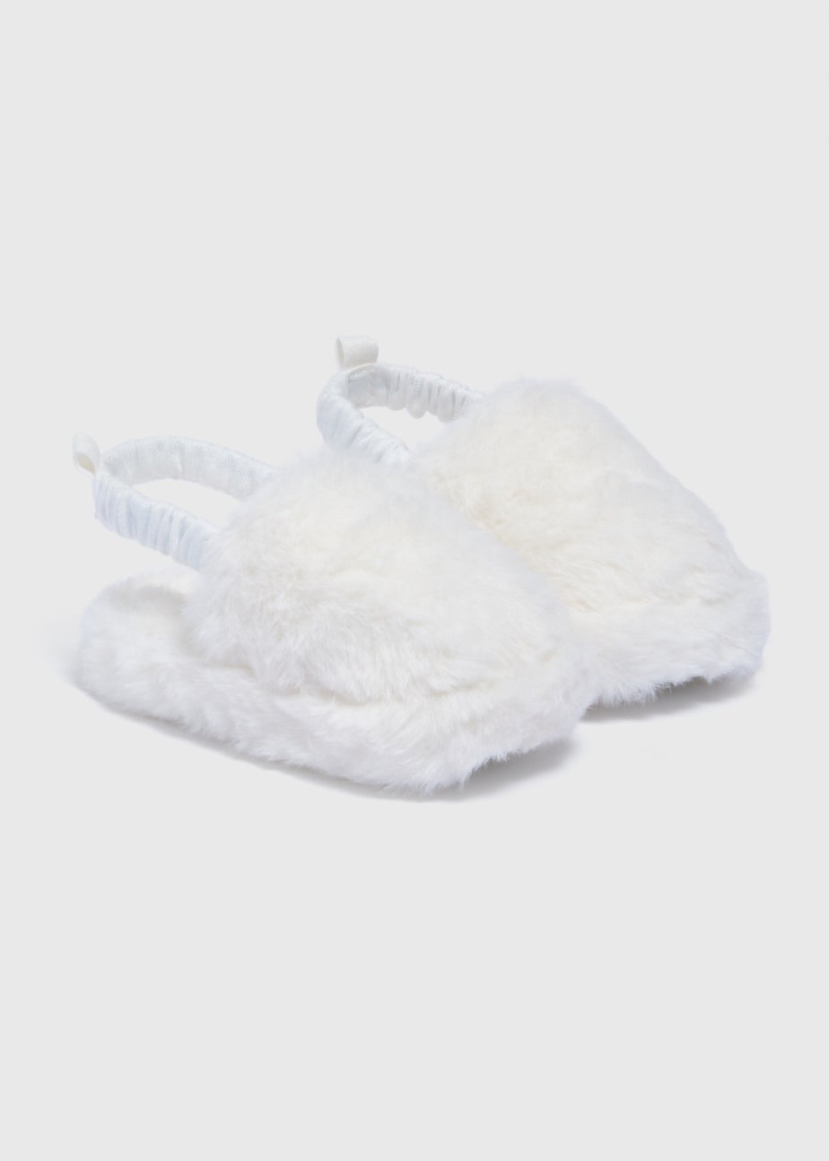 Baby Cream Fur Slippers (Newborn-18mths)