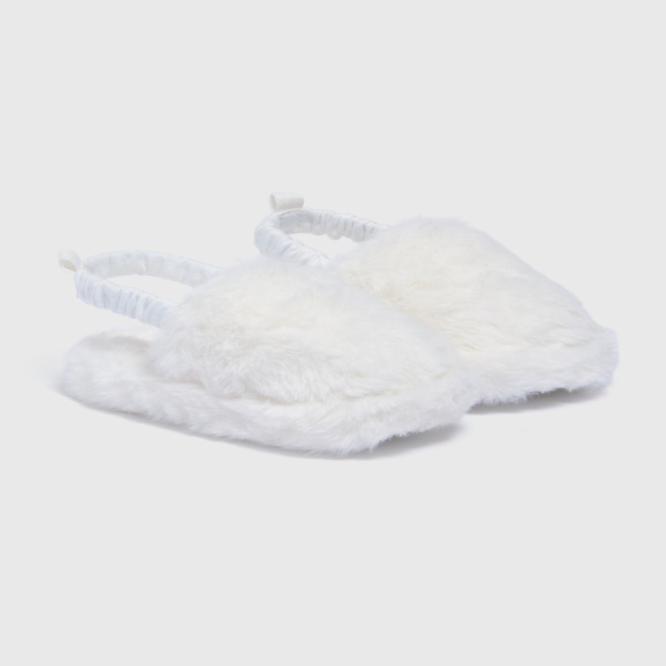 Baby Cream Fur Slippers (Newborn-18mths)