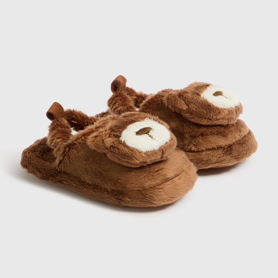 Baby Brown Bear Slippers (Newborn-18mths)