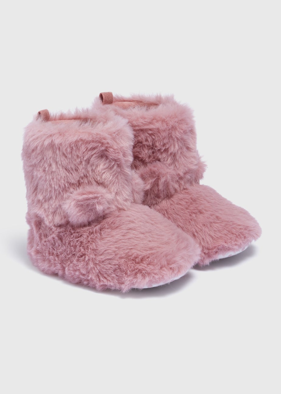 Baby Pink Slipper Boots (0-18mths)