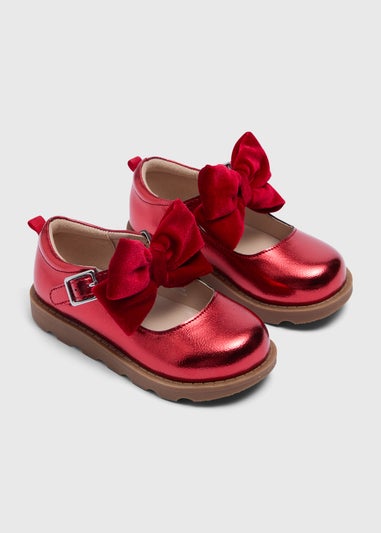 Girls Red Bow Mary Jane Shoes (Younger 4-12)