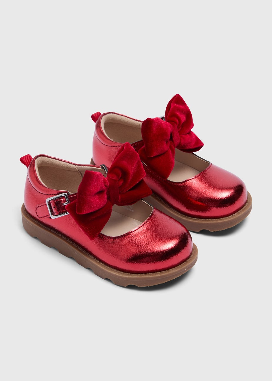 Girls Red Bow Mary Jane Shoes (Younger 4-12)
