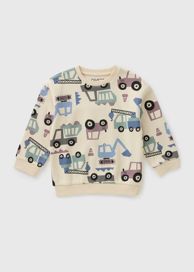 Boys Cream Truck Sweatshirt (1-7yrs)