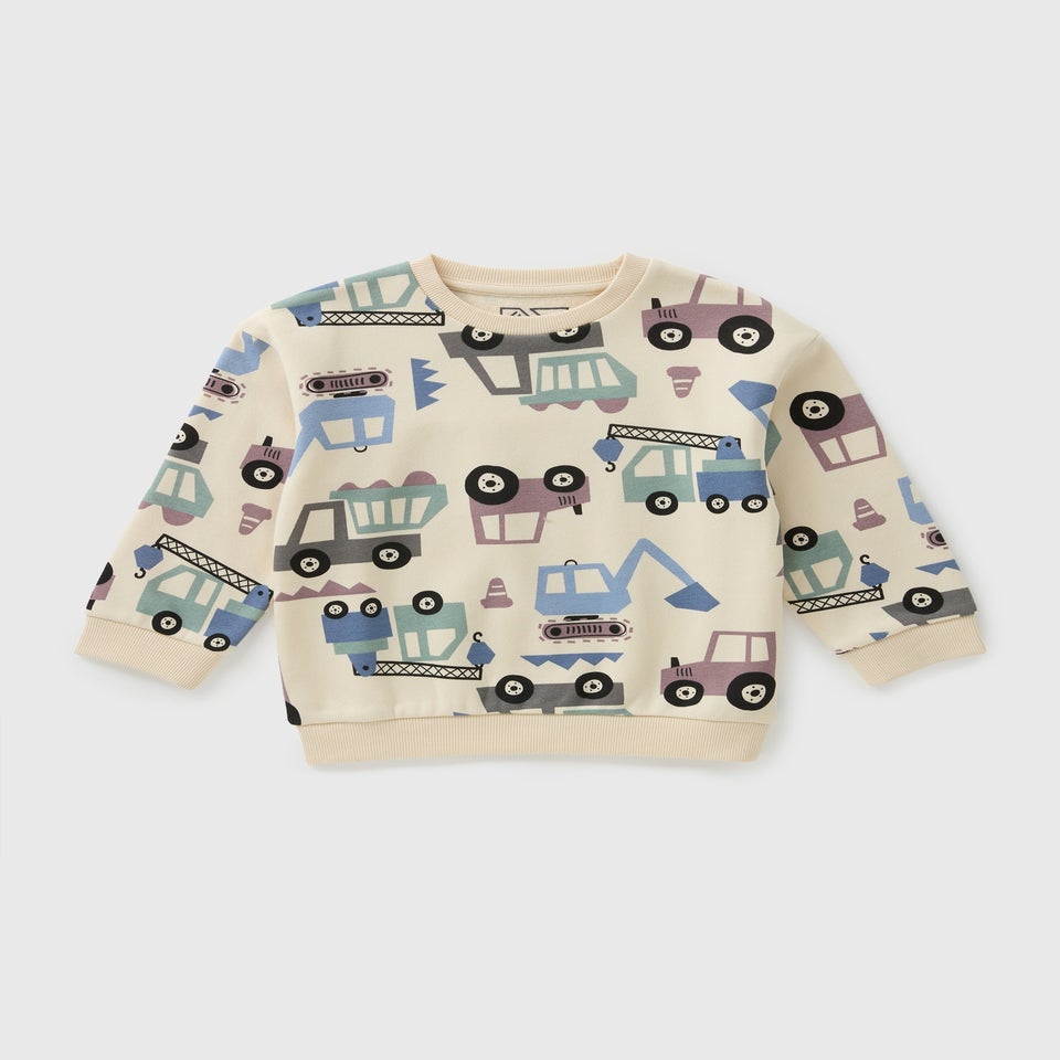 Boys Cream Truck Sweatshirt (1-7yrs)
