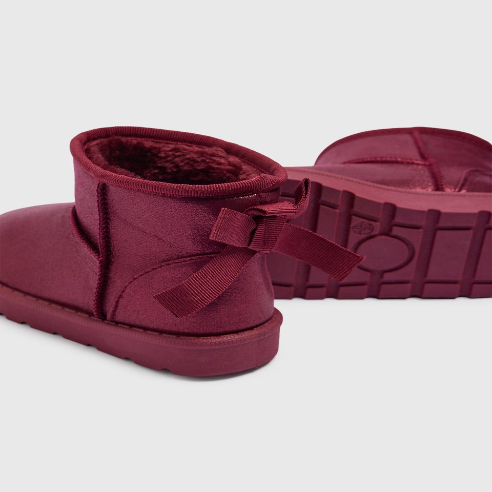 Girls Burgundy Snug Boots (Younger 4-9)