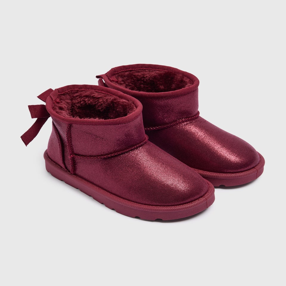 Girls Burgundy Snug Boots (Younger 4-9)