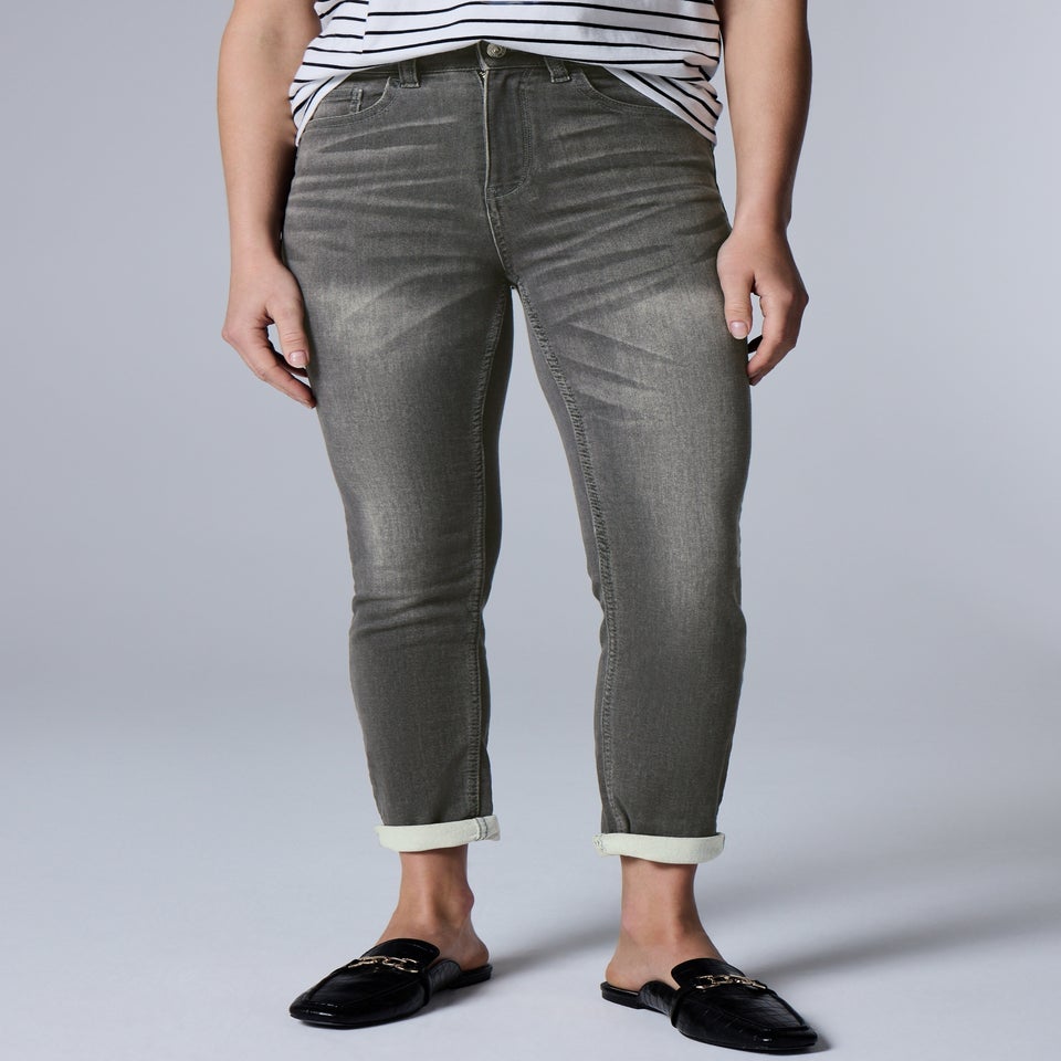 Grey Slim Skinny Comfort Jeans