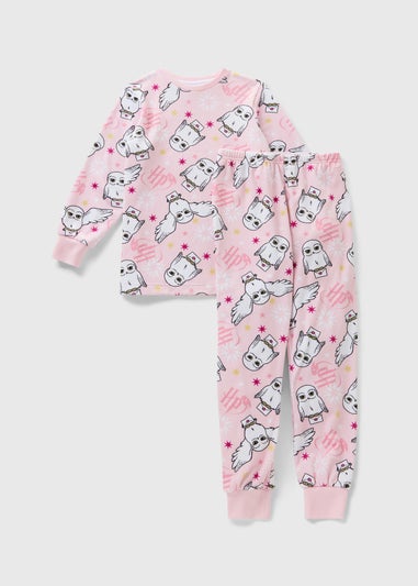 Harry Potter Girls Pink Hedwig Pyjama Set (4-13yrs)
