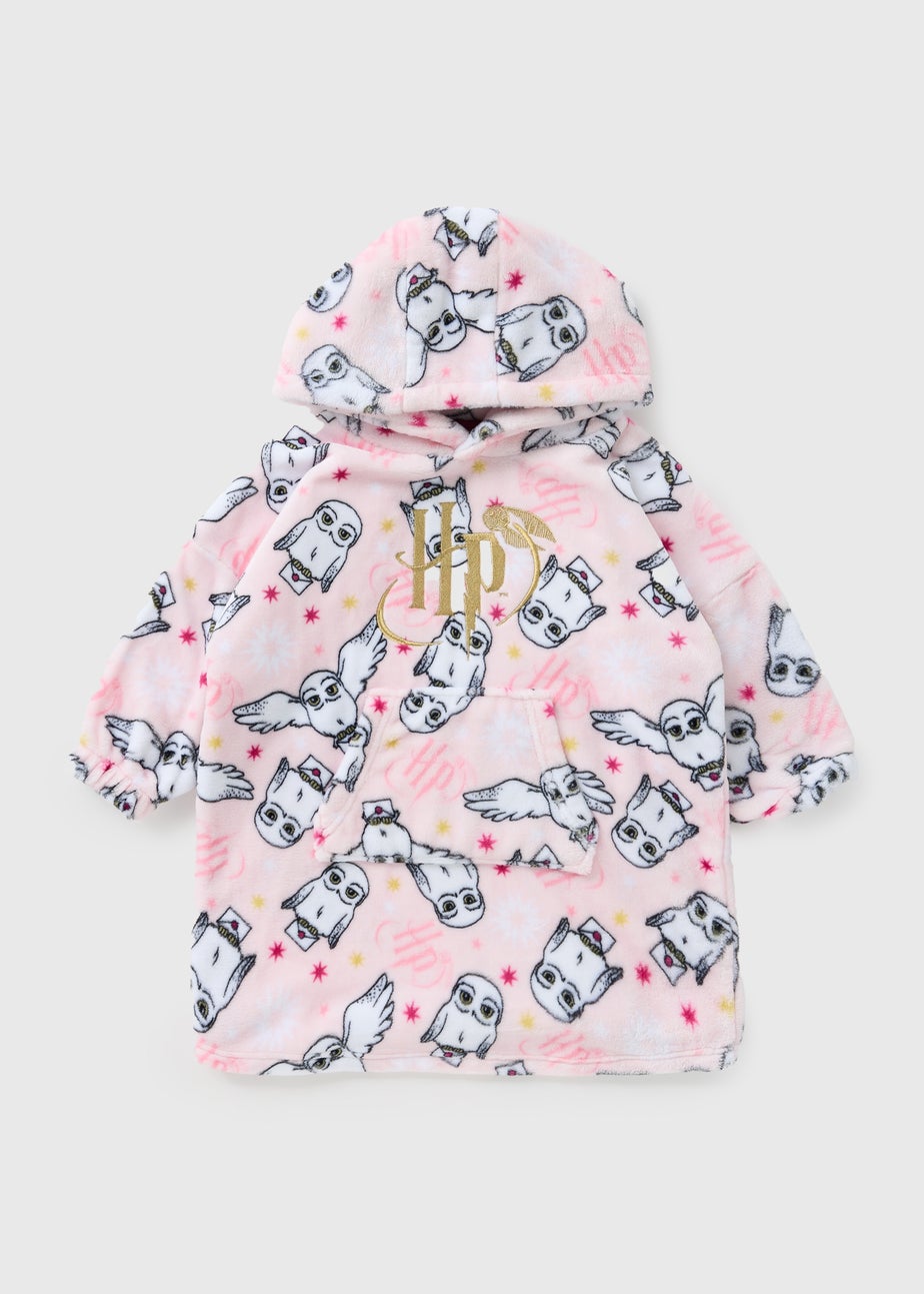 Harry Potter Girls Pink Hedwig Snuggle Hoodies (3-13yrs)