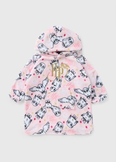Harry Potter Girls Pink Hedwig Snuggle Hoodies (3-13yrs)