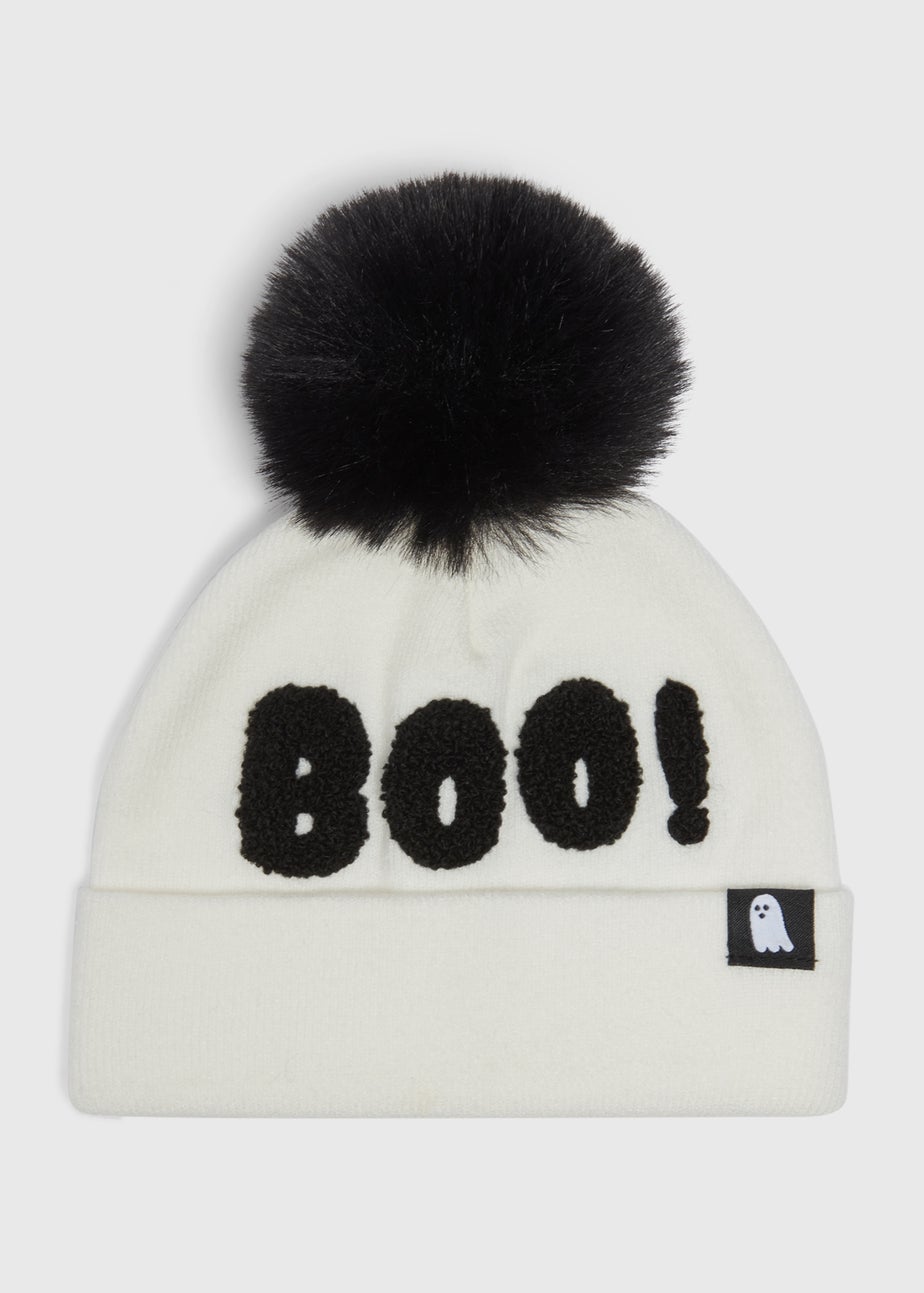 Baby Cream Boo Beanie (Newborn-24mths)