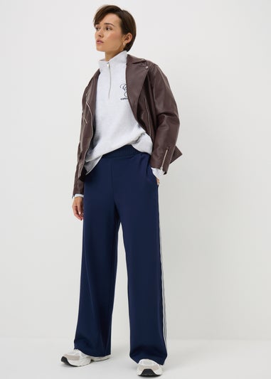 Burgundy Faux Leather Biker Jacket