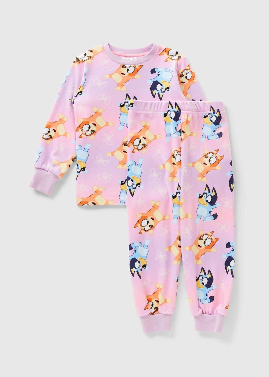 Bluey Girls Pink Fleece Pyjama Set (1-7yrs)