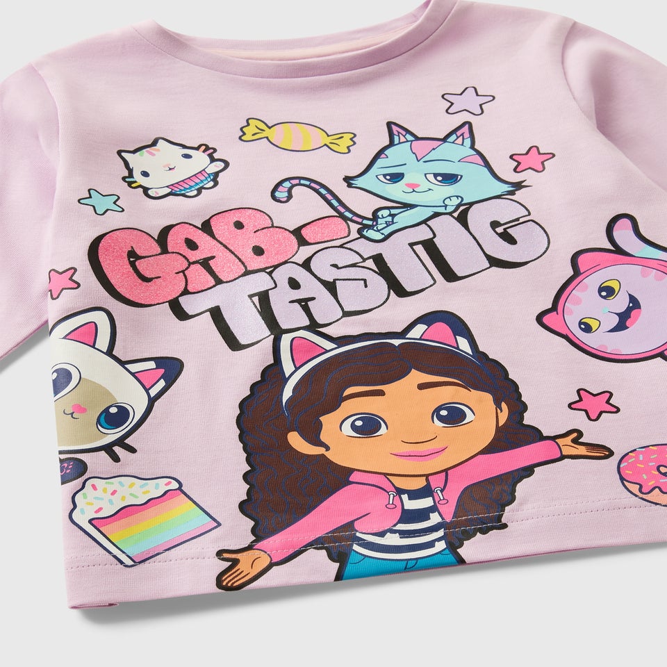 Gabbys Dollhouse Girls Purple Pyjama Set (1-7yrs)