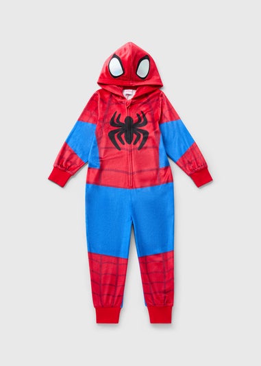 Boys Red Spiderman Onesie (1-7 Years)