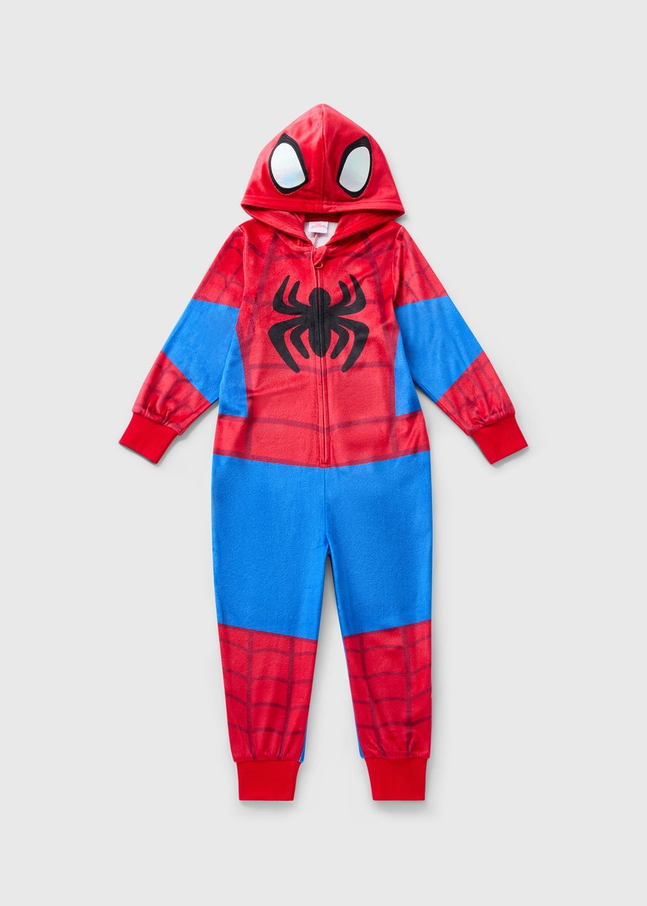 Boys Red Spiderman Onesie (1-7 Years)