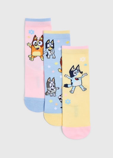 3 Pack Girls Pink Socks (1-7 Years)