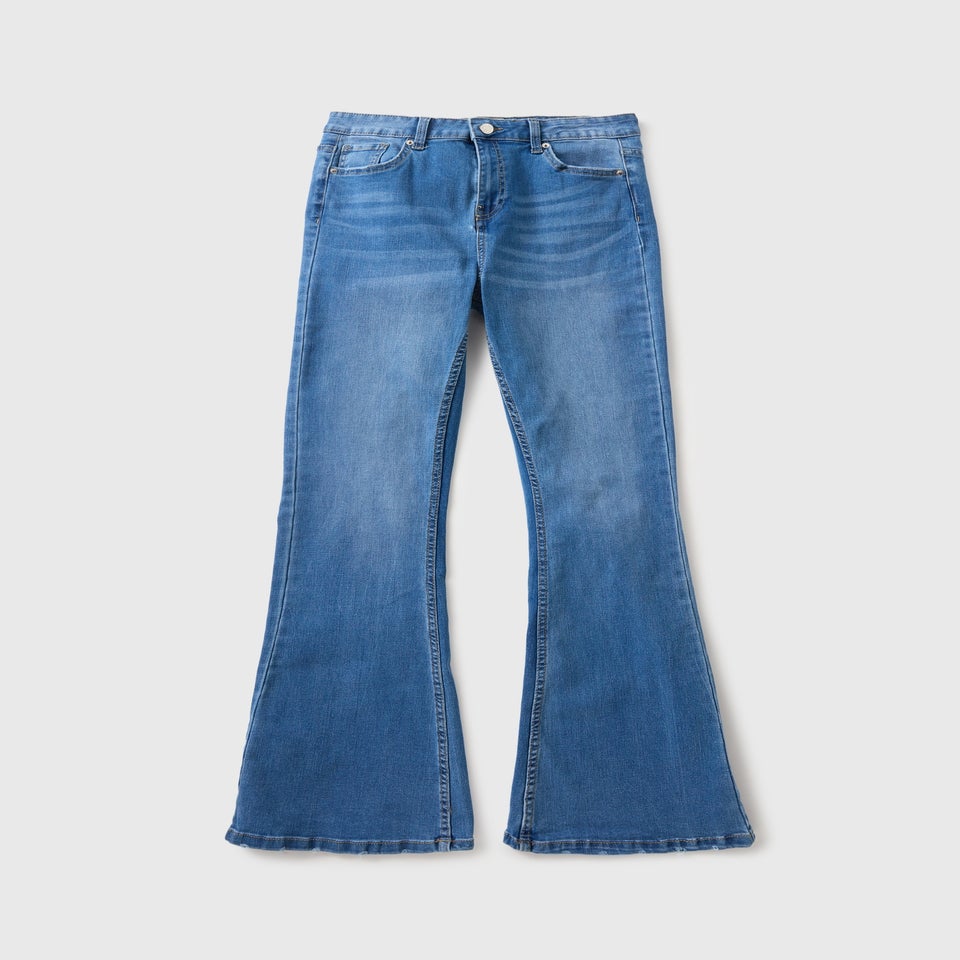 Midwash Kick Flare Jeans