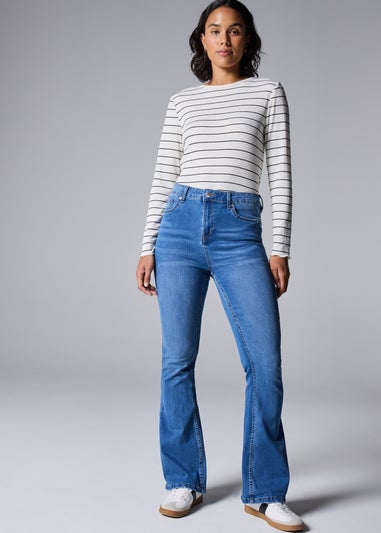 Midwash Kick Flare Jeans