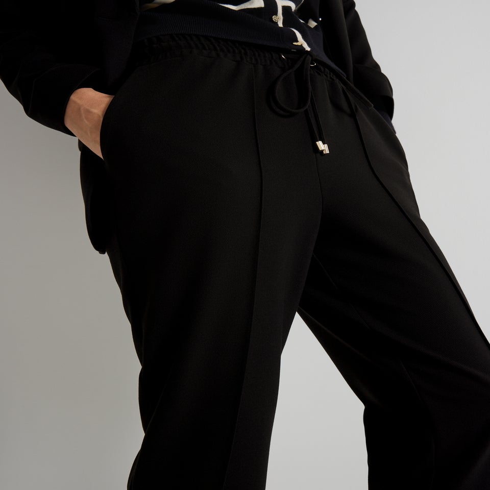 Et Vous Black Ponte Twill Jogging Bottoms