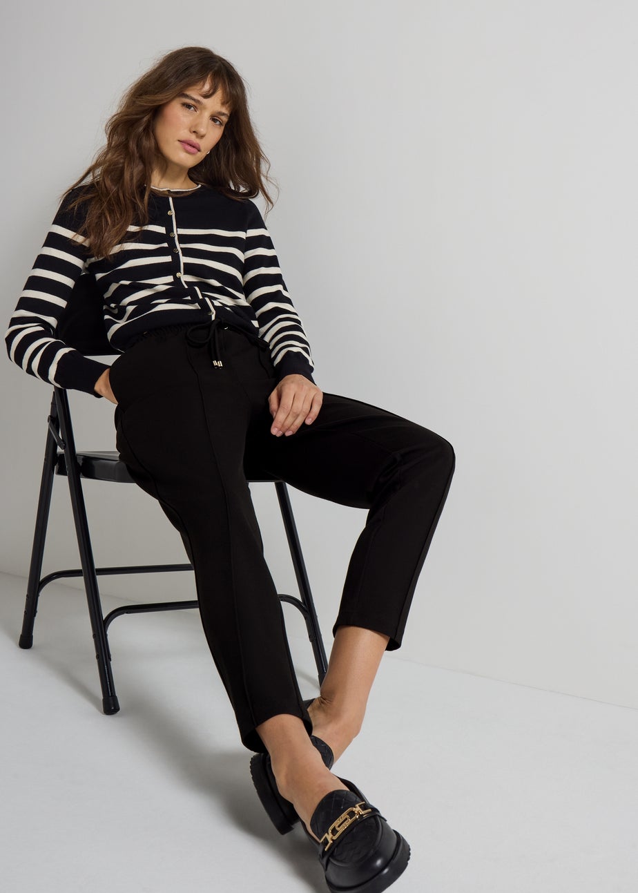 Et Vous Black Ponte Twill Jogging Bottoms