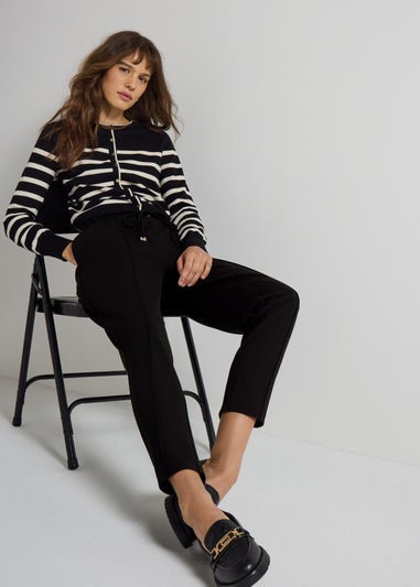 Et Vous Black Ponte Twill Jogging Bottoms