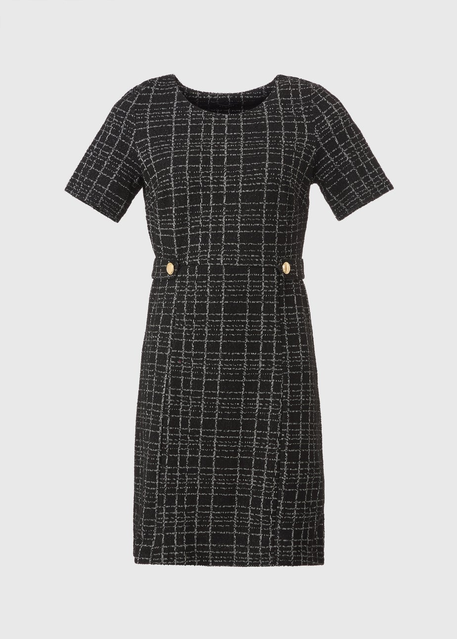 Et Vous Black Boucle Ponte Mini Dress