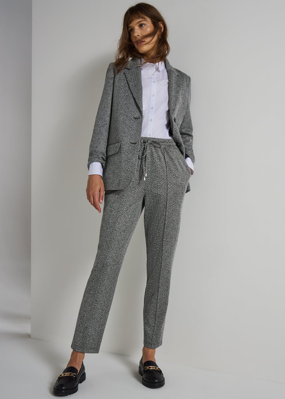 Et Vous Grey Zigzag Ponte Trousers