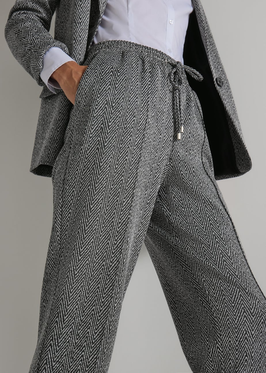 Et Vous Grey Zigzag Ponte Trousers