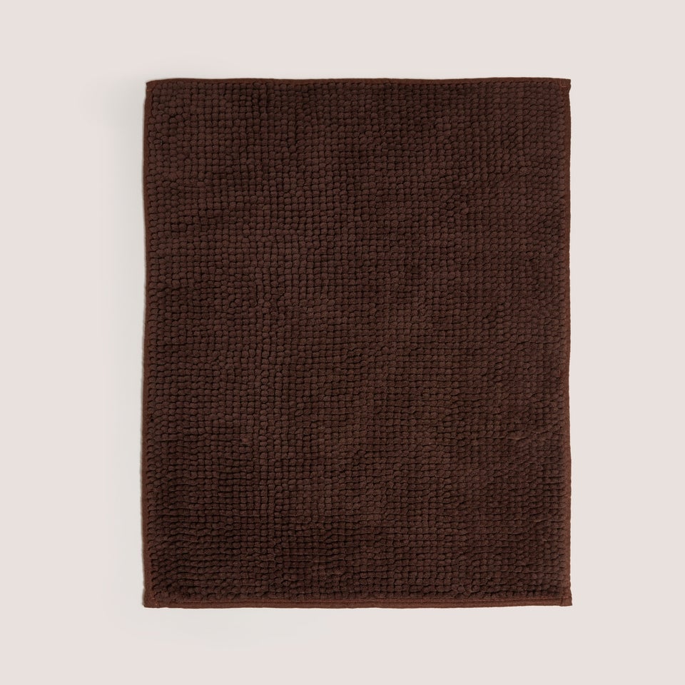 Brown Chenille Bath Mat