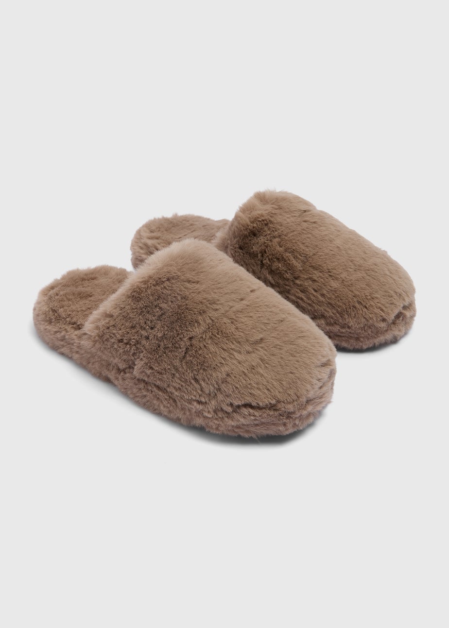 Mink Fluffy Fur Slippers