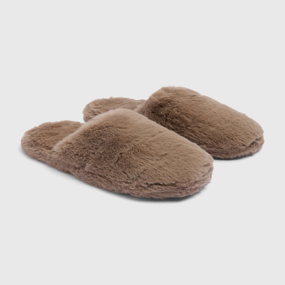 Mink Fluffy Fur Slippers