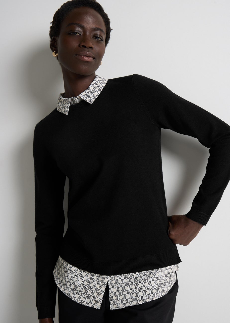 Et Vous Black 2 In 1 Chain Jumper