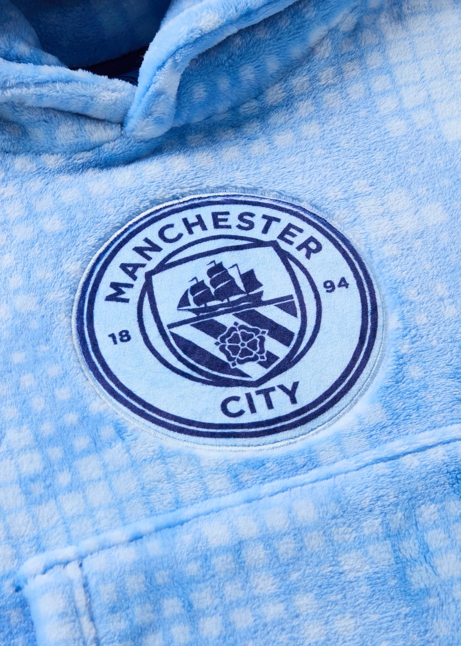 Manchester City Boys Blue Snuggle Hoodie (3-13yrs)