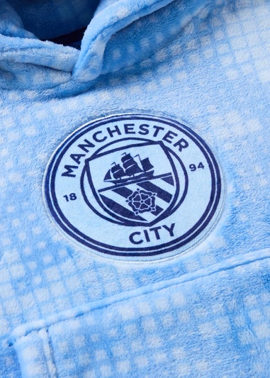 Manchester City Boys Blue Snuggle Hoodie (3-13yrs)