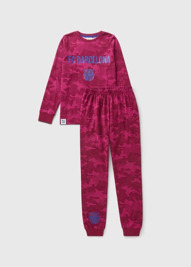 Barcelona Boys Maroon Camo Pyjama Set (4-13yrs)