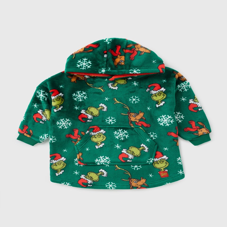 Grinch Kids Green Snuggle Hoodie (3-13yrs)