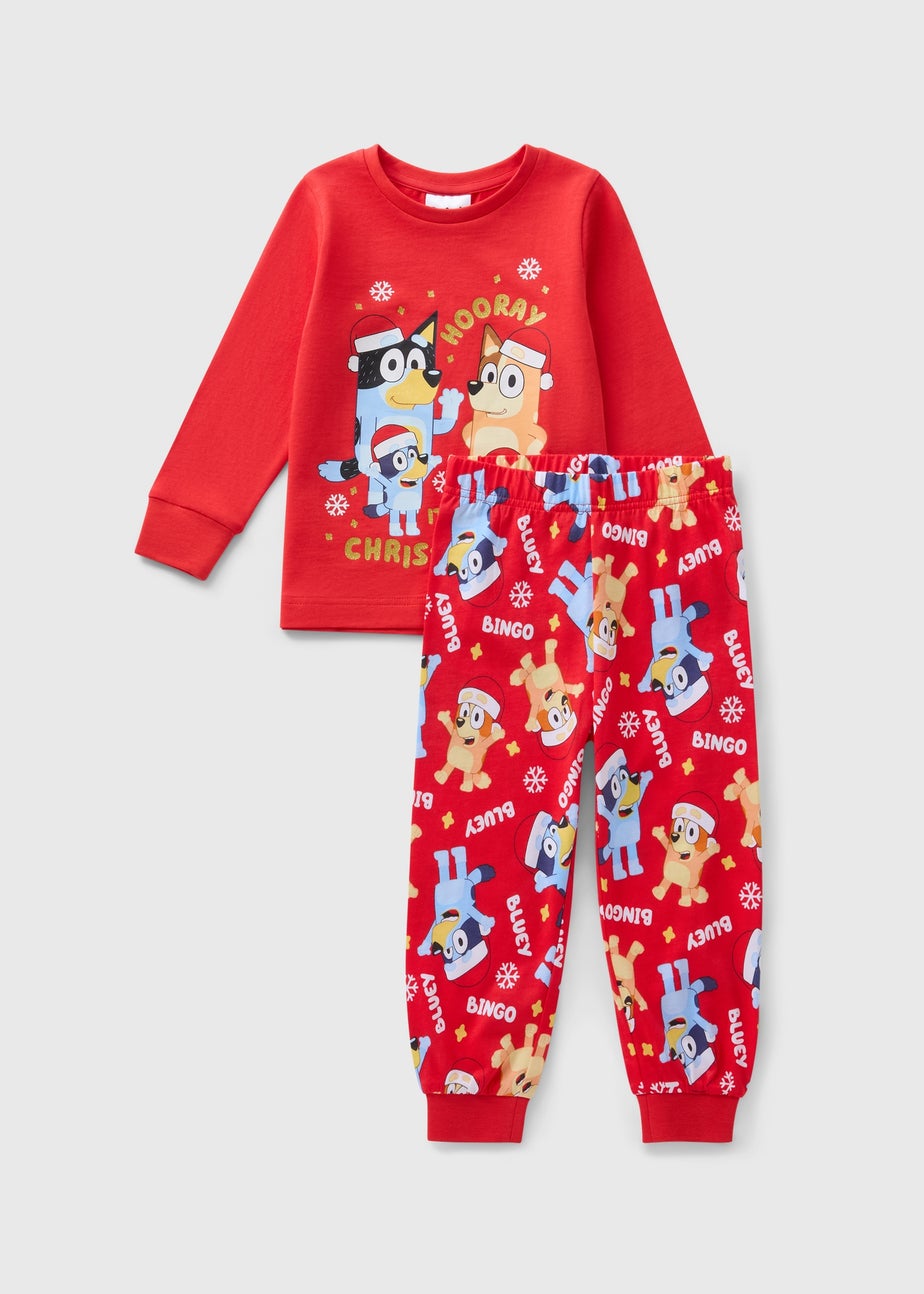 Bluey Red Christmas Pyjama Set