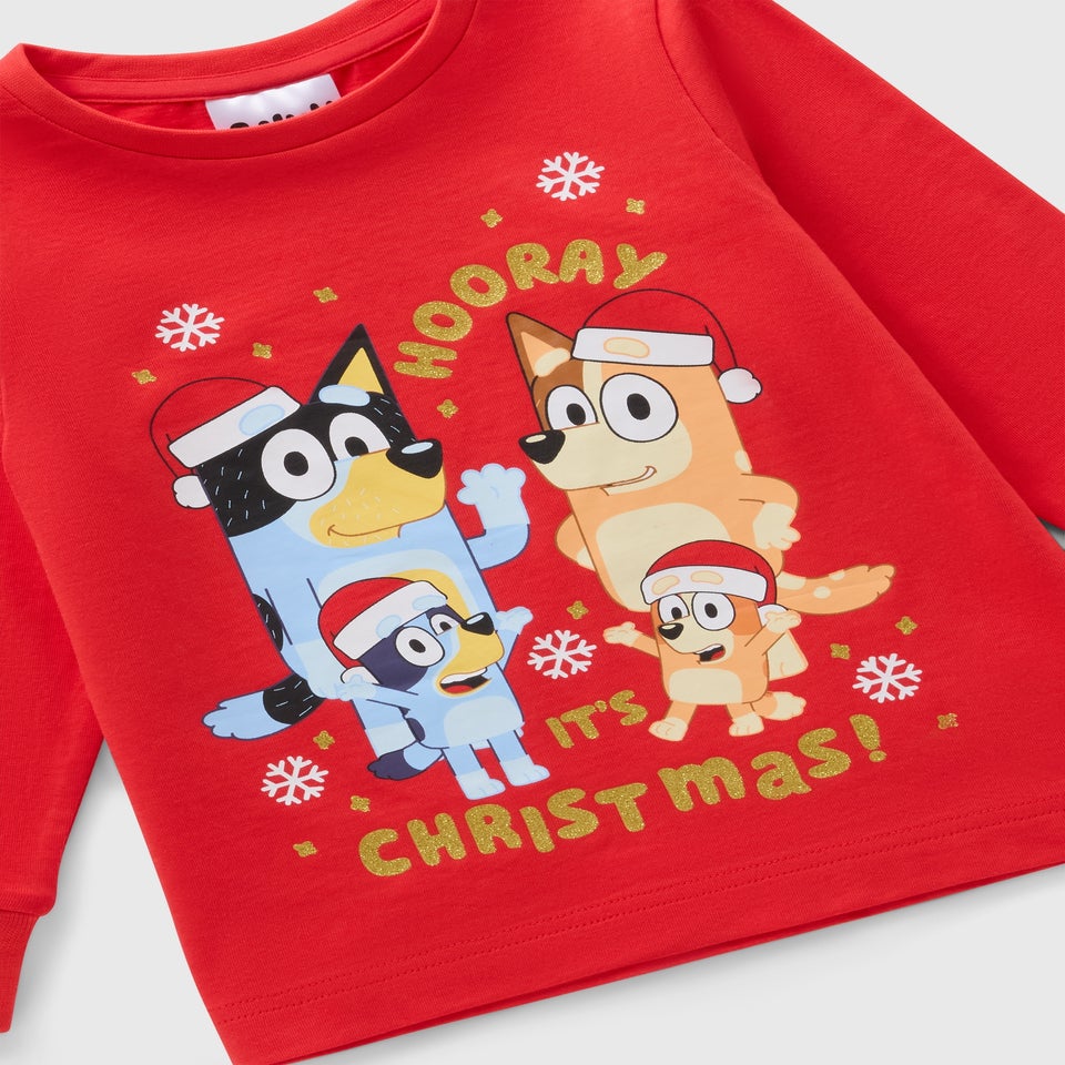 Bluey Red Christmas Pyjama Set
